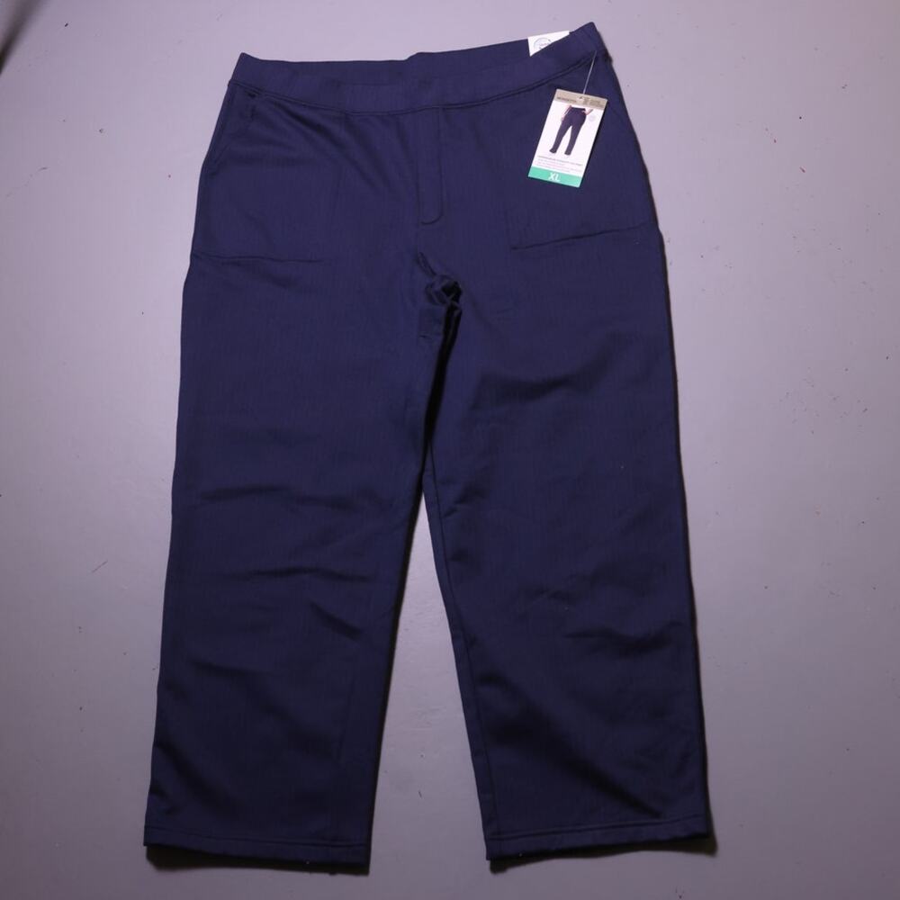 NWT Mondetta Navy Herringbone Straight Leg Pant Women's XL